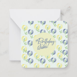 Notas Cartão de Desejos de Aniversário