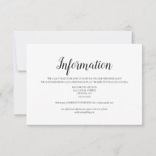 Notas Cartão de Detalhes de Informações Elegante Minimal