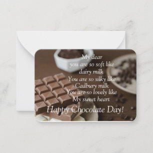 Notas Cartão de dia de chocolate