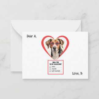 Notas Cartão de Dia dos Namorados Personalizável do Cão 