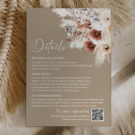 Notas Cartão de Enclausuramento de Casamento Boho Bege c