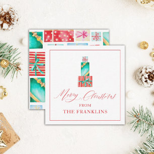 Notas Cartão de Enclosure Festivo de Natal Personalizado
