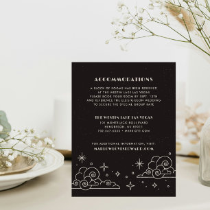 Notas Cartão de Envio Casamento Celestial Black Moon & S