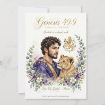 Cartão de Estudo Bíblico KJV - Judá Gênesis 49:9