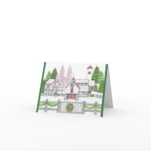 Cartão de Fazenda da família Holiday