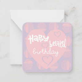 Notas Cartão de Felicitações de Aniversário Tardio