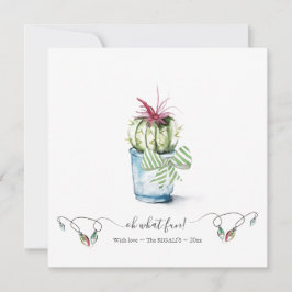 Notas Cartão de Feriado Cactus Watercolor