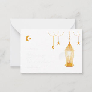 Notas Cartão de Feriado Ramadan Kareem Mubarak - frente 