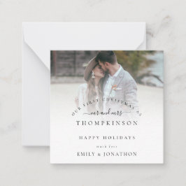 Notas Cartão de Férias com Nomes de Fotos Casados de Nat