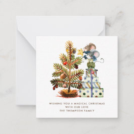 Notas Cartão de Férias de Natal de Camundongos Bonitos d