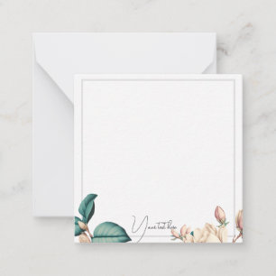Notas cartão de flor delicado elegante magnólia