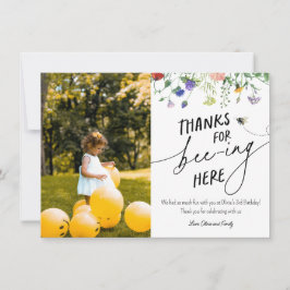 Notas Cartão de Foto de Agradecimento de Aniversário de 