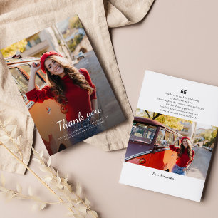 Notas Cartão de Foto de Agradecimento de Formatura 2026