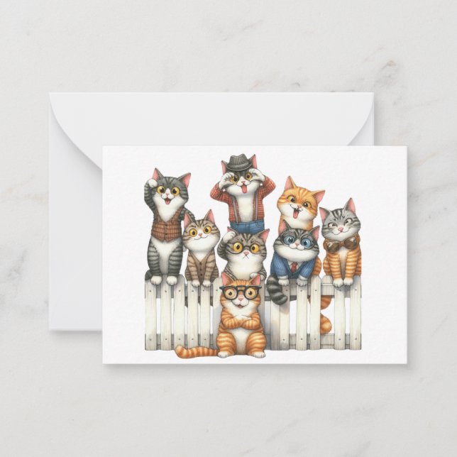 Notas Cartão de Gatinho Fofo (Frente)