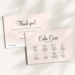 Notas Cartão de Instrução Pink Bakery