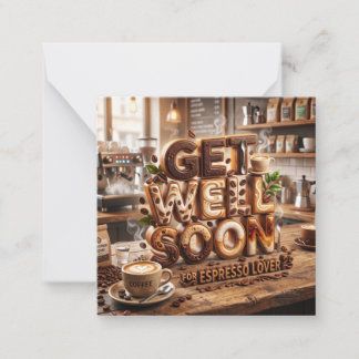 Notas Cartão de Melhoras para Amante de Café Espresso #1