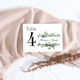 Notas Cartão de Mesa de Casamento com Script de Tipograf