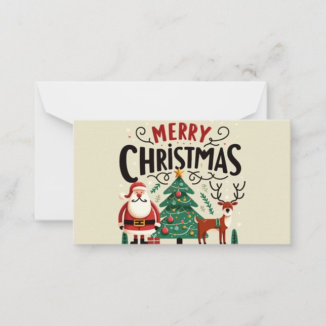 Notas Cartão de Natal com Nota Chata (Merry Christmas Note Card!)