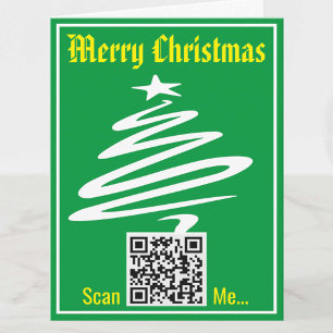 Notas Cartão de Natal com seu código QR