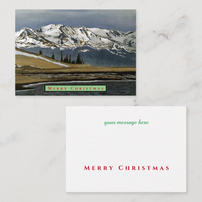Notas Cartão de Natal de Colorado Mountain (Frente/Verso)