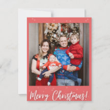 Cartão de Natal de Foto Moderno Mínimo