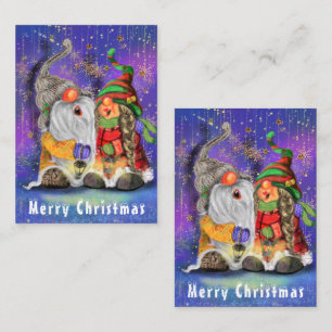 Notas Cartão de Natal de Gnomos Felizes