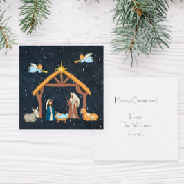 Notas Cartão de Natal de Natividade Cristã