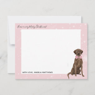 Notas Cartão de Natal do Labrador Retriever Chocolate La