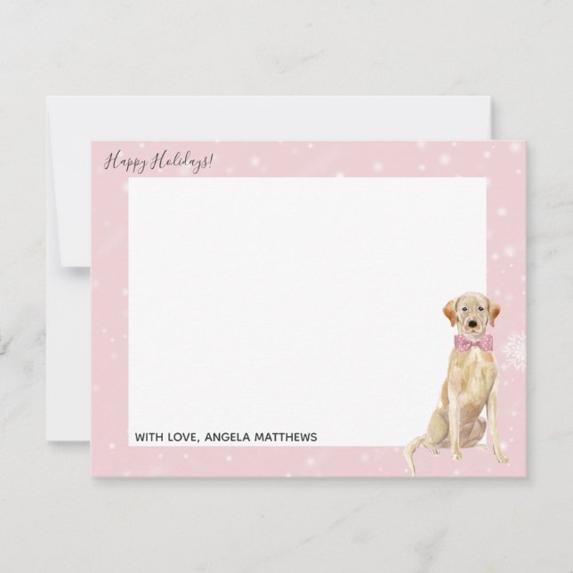 Notas Cartão de Natal do Labrador Retriever Labrador Ama (Frente)