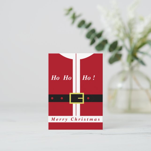 Notas Cartão de Natal do Papai Noel (Em pé/Frente)