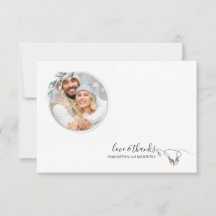 Cartão de Natal Escandinavo Únido de Agradecimento