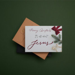Notas Cartão de Natal: Feliz Natal é sobre Jesus.