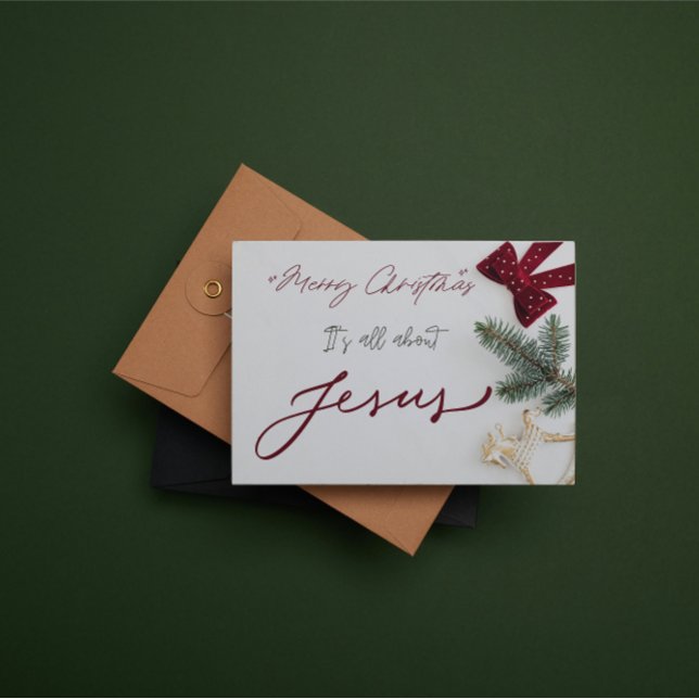 Notas Cartão de Natal: Feliz Natal é sobre Jesus. (Criador carregado)