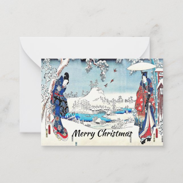 Notas Cartão de Natal Japonês (Frente)