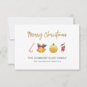 Notas Cartão de Natal Moderno para Família sem Foto