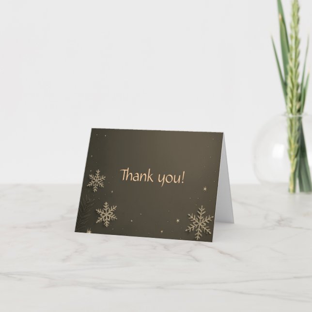 Notas Cartão de Natal Personalizado com Floco de Neve de (Frente)