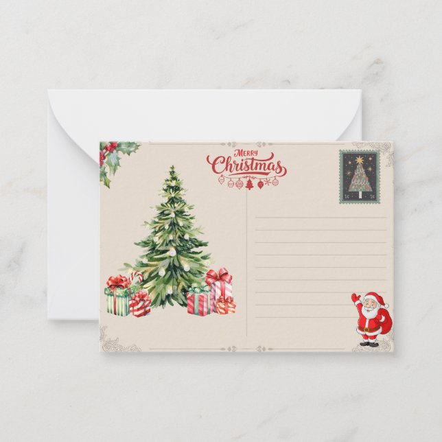 Notas Cartão de Natal Personalizado – Férias Customizada (Frente)