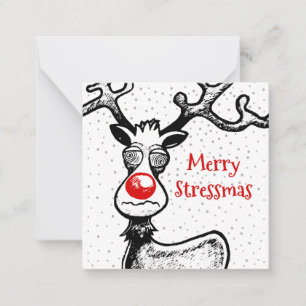 Notas Cartão de Natal Rudolph feliz