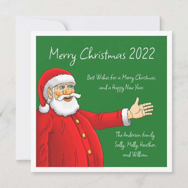 Notas Cartão de Natal Santa Claus (Frente)