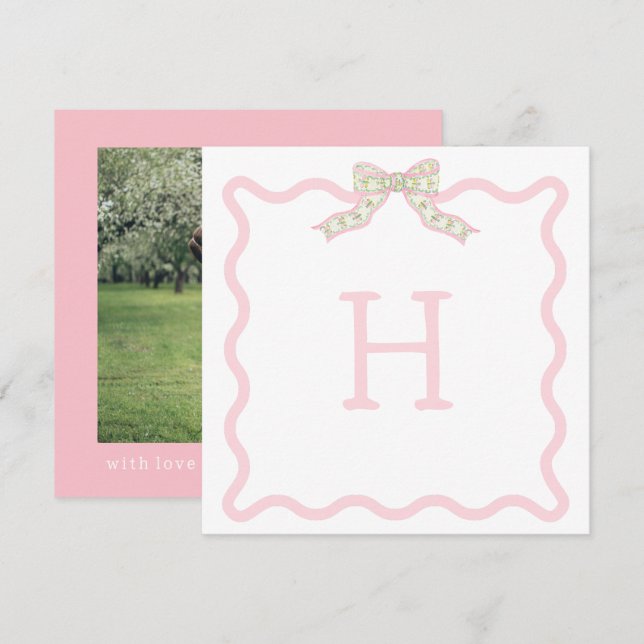 Notas Cartão de Natal Wavy Coquette (Frente/Verso)