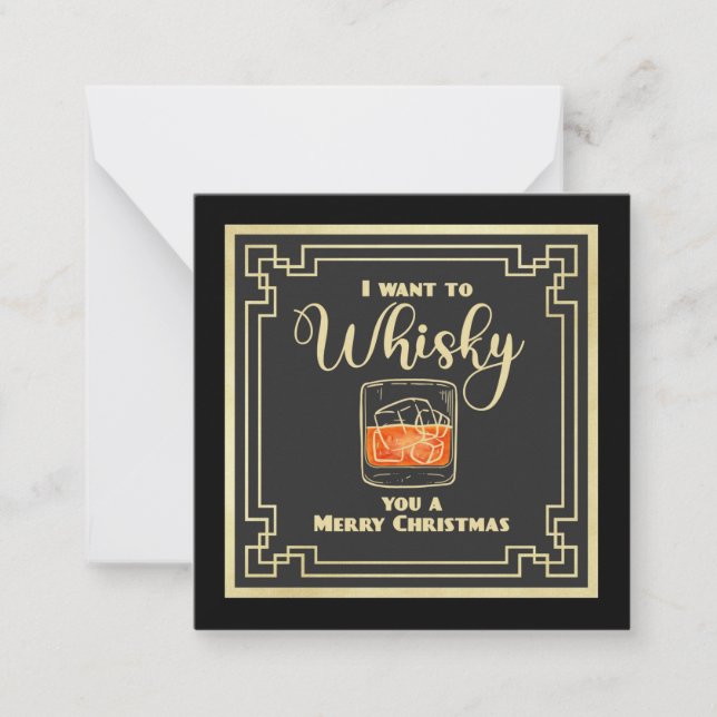 Notas Cartão de Natal Whisky (Frente)