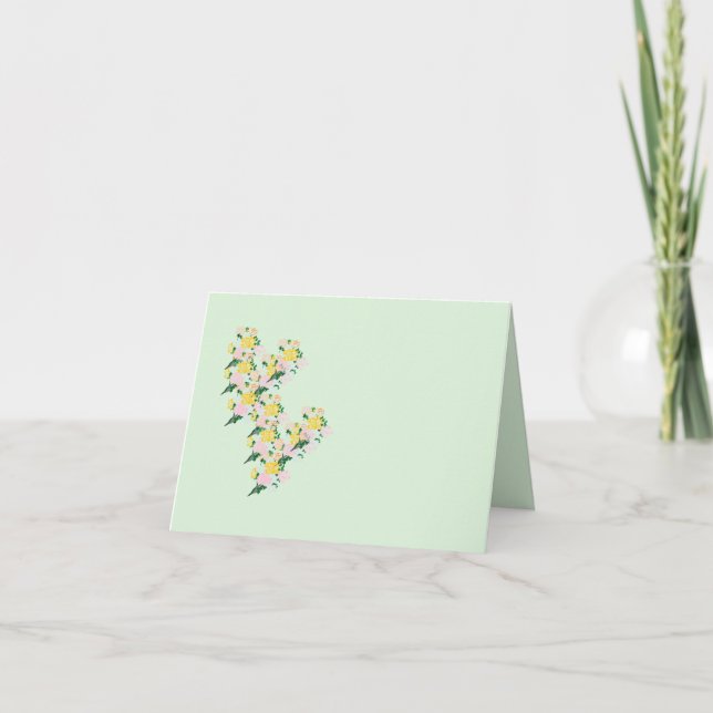 Notas Cartão de Nota: Flores de Mola (Frente)