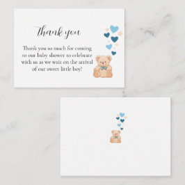 Notas Cartão de Obrigado Baby Shower - Meninozinho Doce