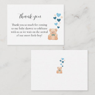 Notas Cartão de Obrigado Baby Shower - Meninozinho Doce