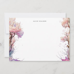 Notas cartão de papel de carta para cartazes com flores