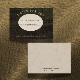 Notas Cartão de Presente de Formatura Veiled Notions Car