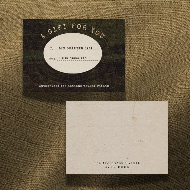 Notas Cartão de Presente de Formatura Veiled Notions Car (Criador carregado)