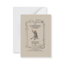 Cartão de Presente Plano Vintage Dickens Uma Cançã