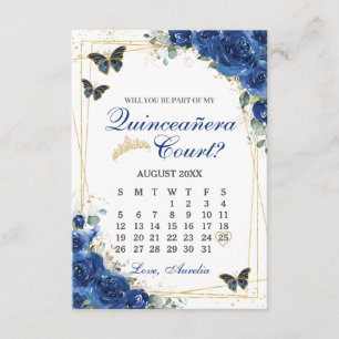 Notas Cartão de Proposta de Corte de Quinceanera Floral