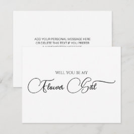 Notas Cartão de Proposta de Menina das Flores com Rótulo